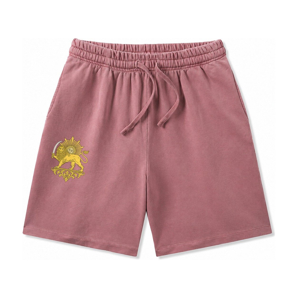 Shir O Khorshid Washed Shorts – Burgundy