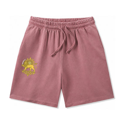 Shir O Khorshid Washed Shorts – Burgundy