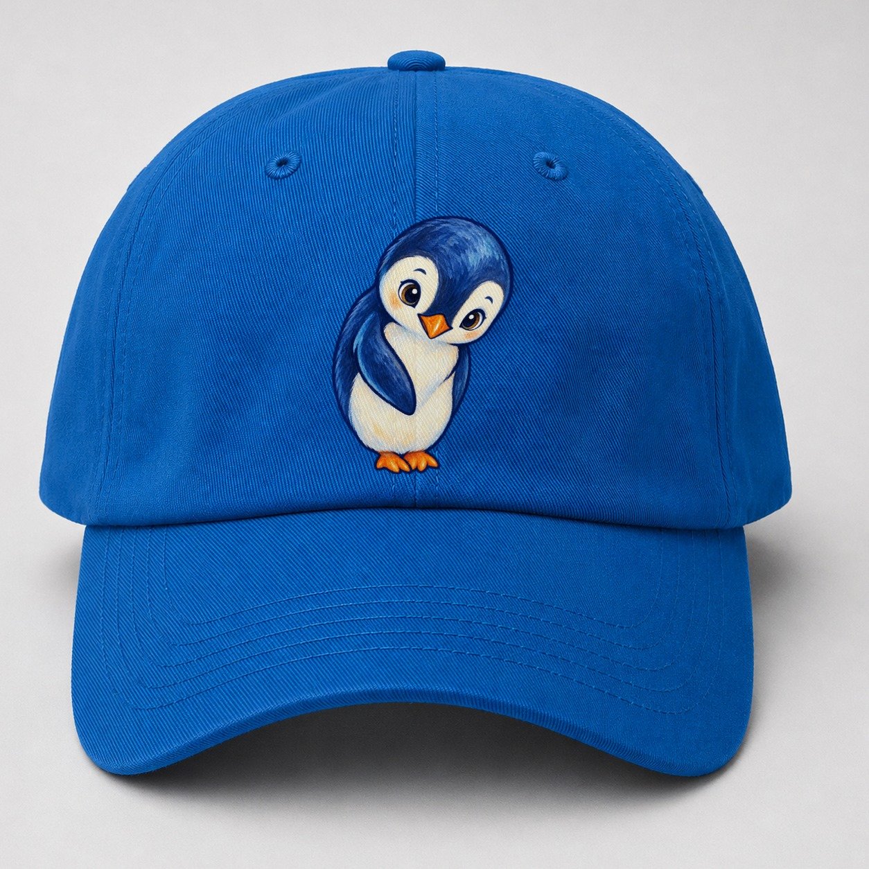 Penguin Little Bow Sea Sprite Baseball Cap – Blue