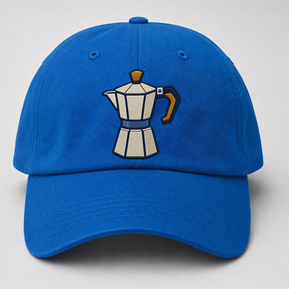 Moka Coffee Pot Tiny Solo Marks Baseball Cap – Blue