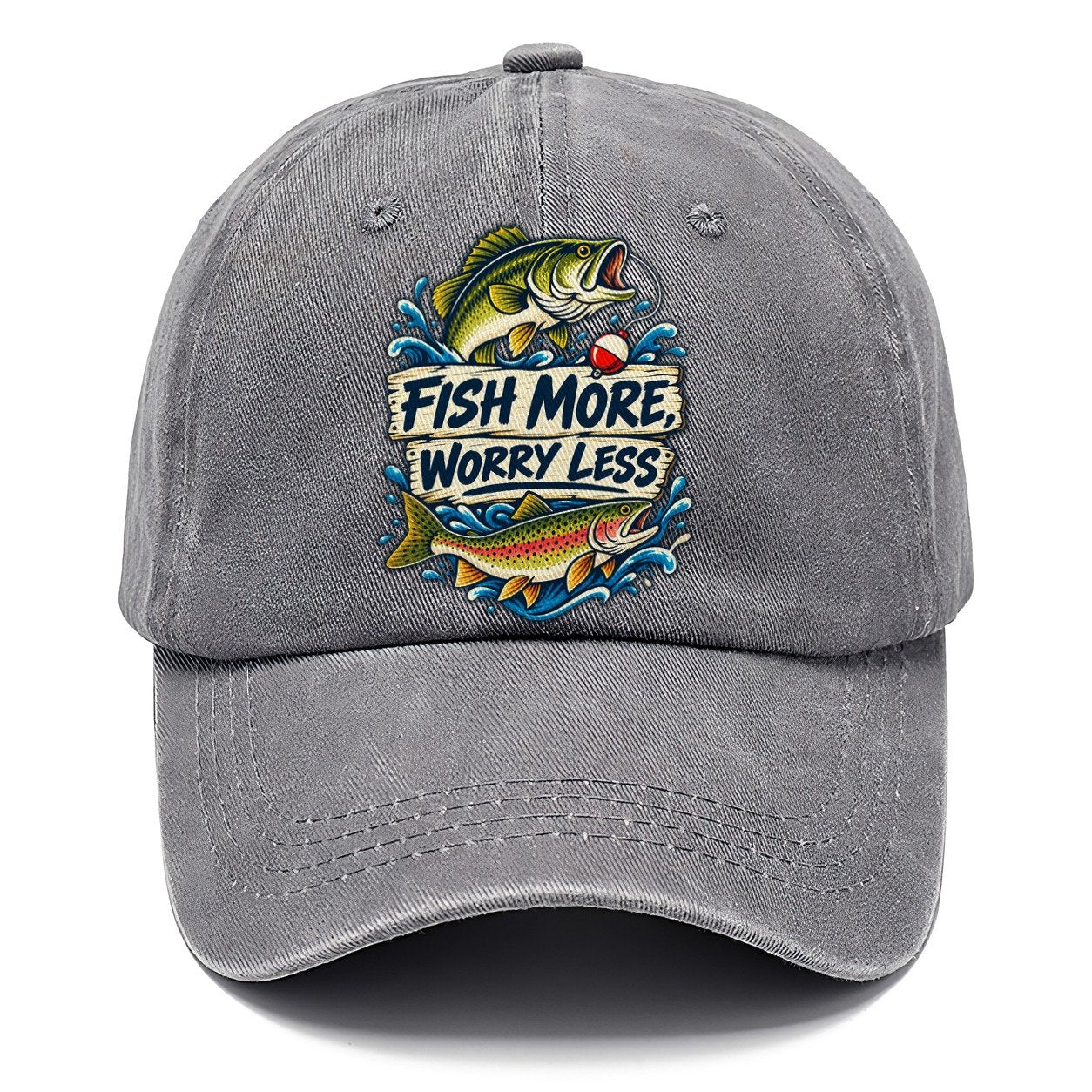Fish More Worry Less Fishing Elegant Classic Cap – Urban Haze