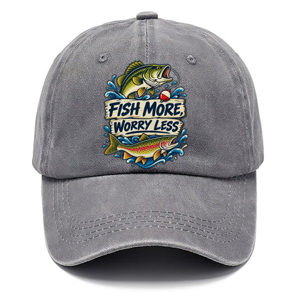 Fish More Worry Less Fishing Elegant Classic Cap – Urban Haze