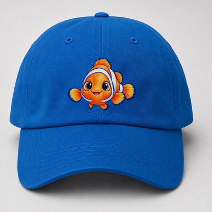 Clownfish Symmetric Hello Sea Sprite Baseball Cap – Blue