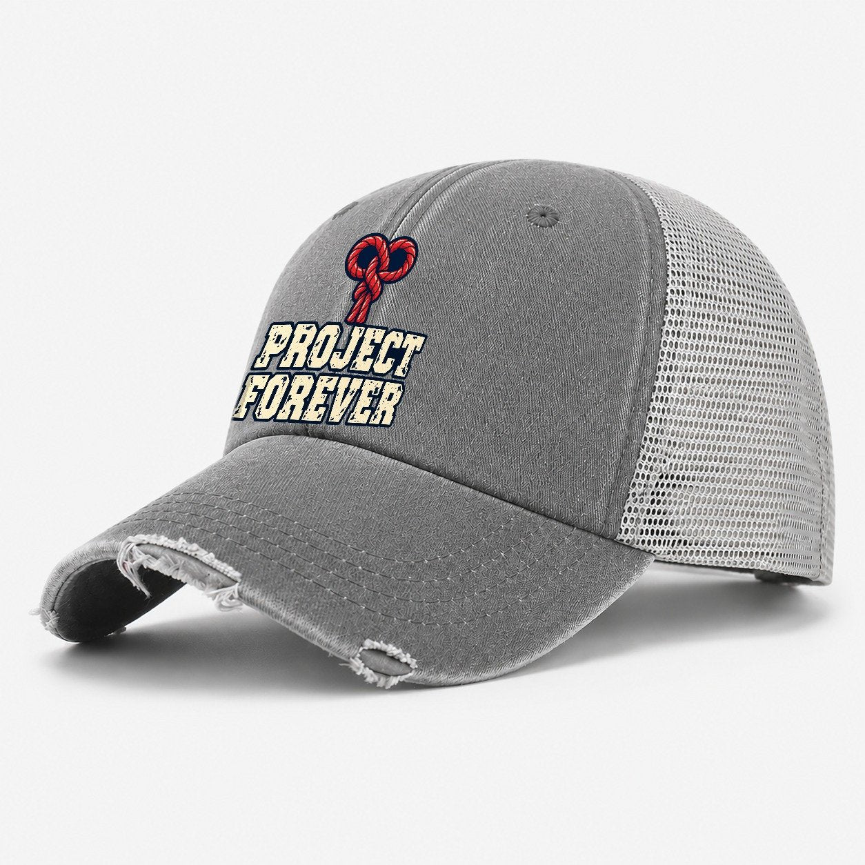 Project Forever Rock Climbing Washed Trucker Hat – Grey