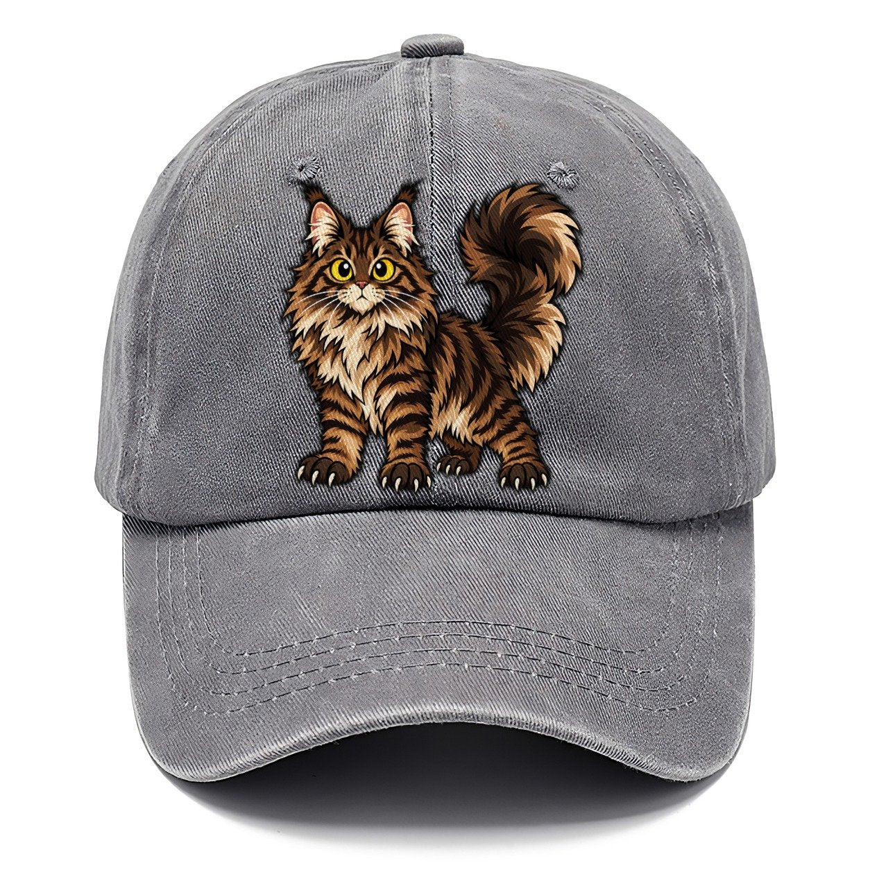 Maine Coon Standing Proud Peeking Cats Classic Cap – Urban Haze