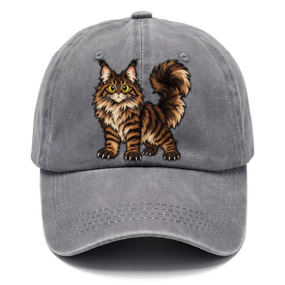Maine Coon Standing Proud Peeking Cats Classic Cap – Urban Haze
