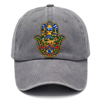 Hamsa With Skyline Jerusalem Classic Cap – Urban Haze