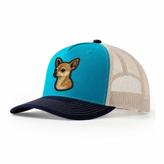 Chihuahua Trucker Hat – Teal Navy