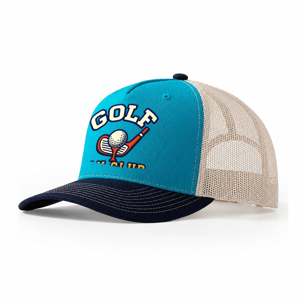 Golf Fan Club Trucker Hat – Teal Navy