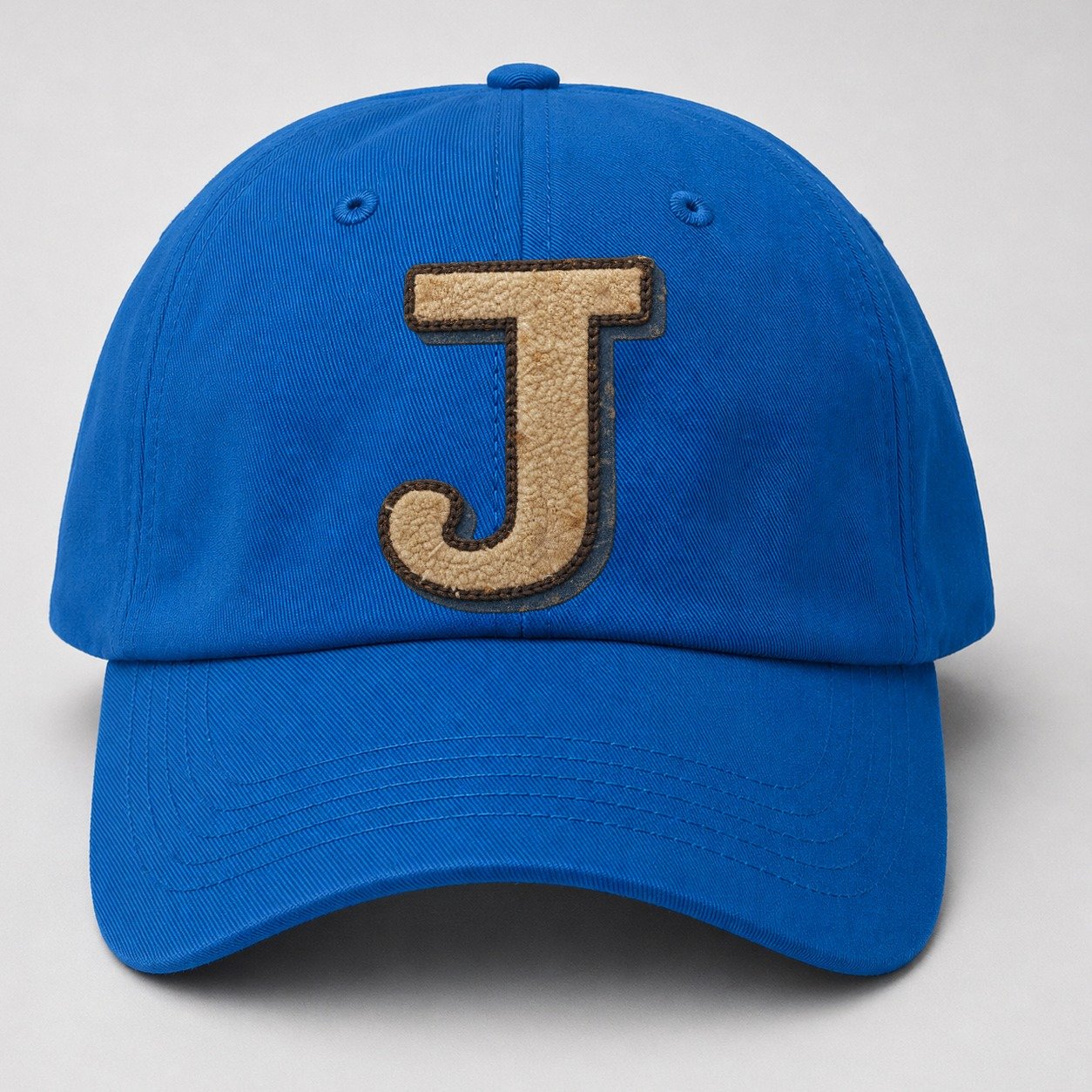 Varsity Chenille J Monogram Baseball Cap – Blue