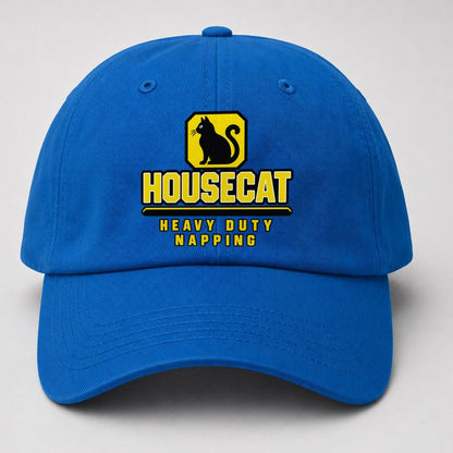 Housecat Heavy Duty Napping Heavy Duty Baseball Cap – Blue