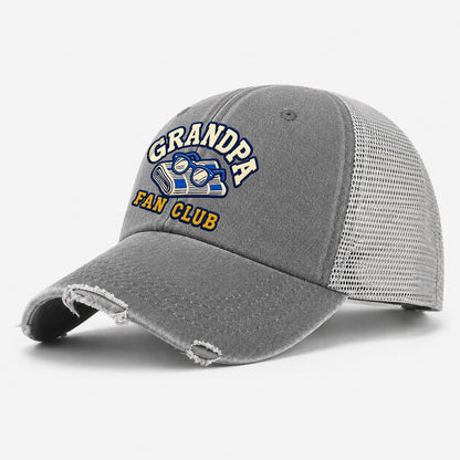Grandpa Fan Club Washed Trucker Hat – Grey