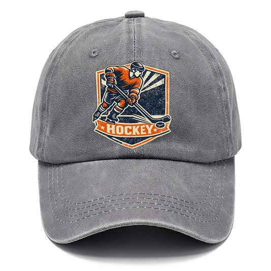 Vintage Screenprint Ice Hockey Player Classic Cap – Urban Haze