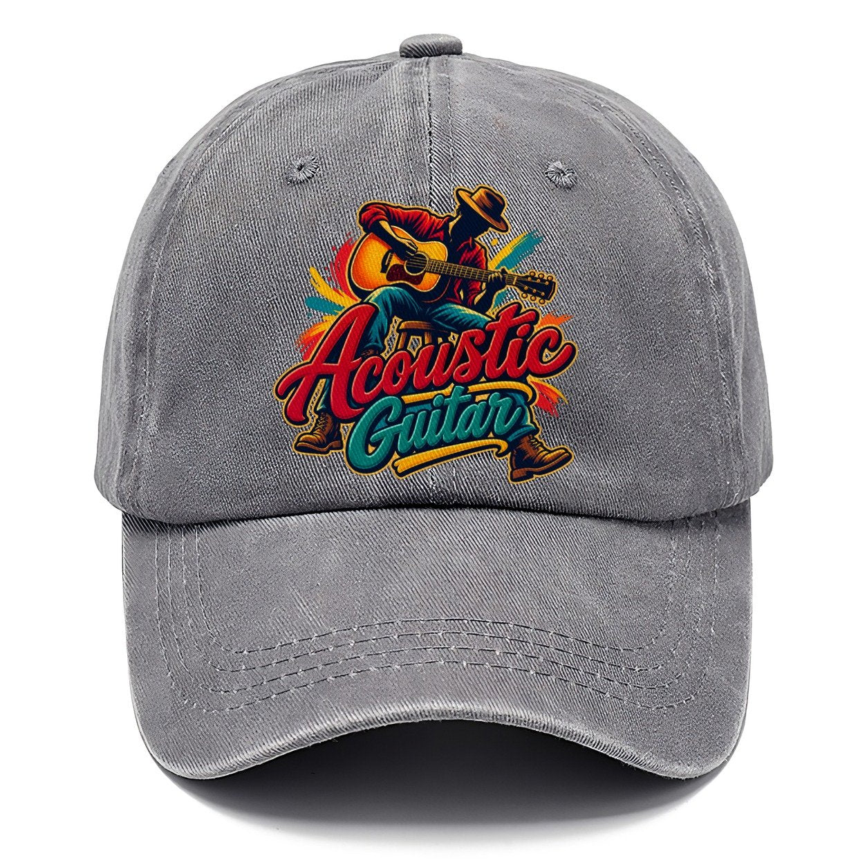 Acoustic Guitar Wordmark Music Instruments Classic Cap – Urban Haze