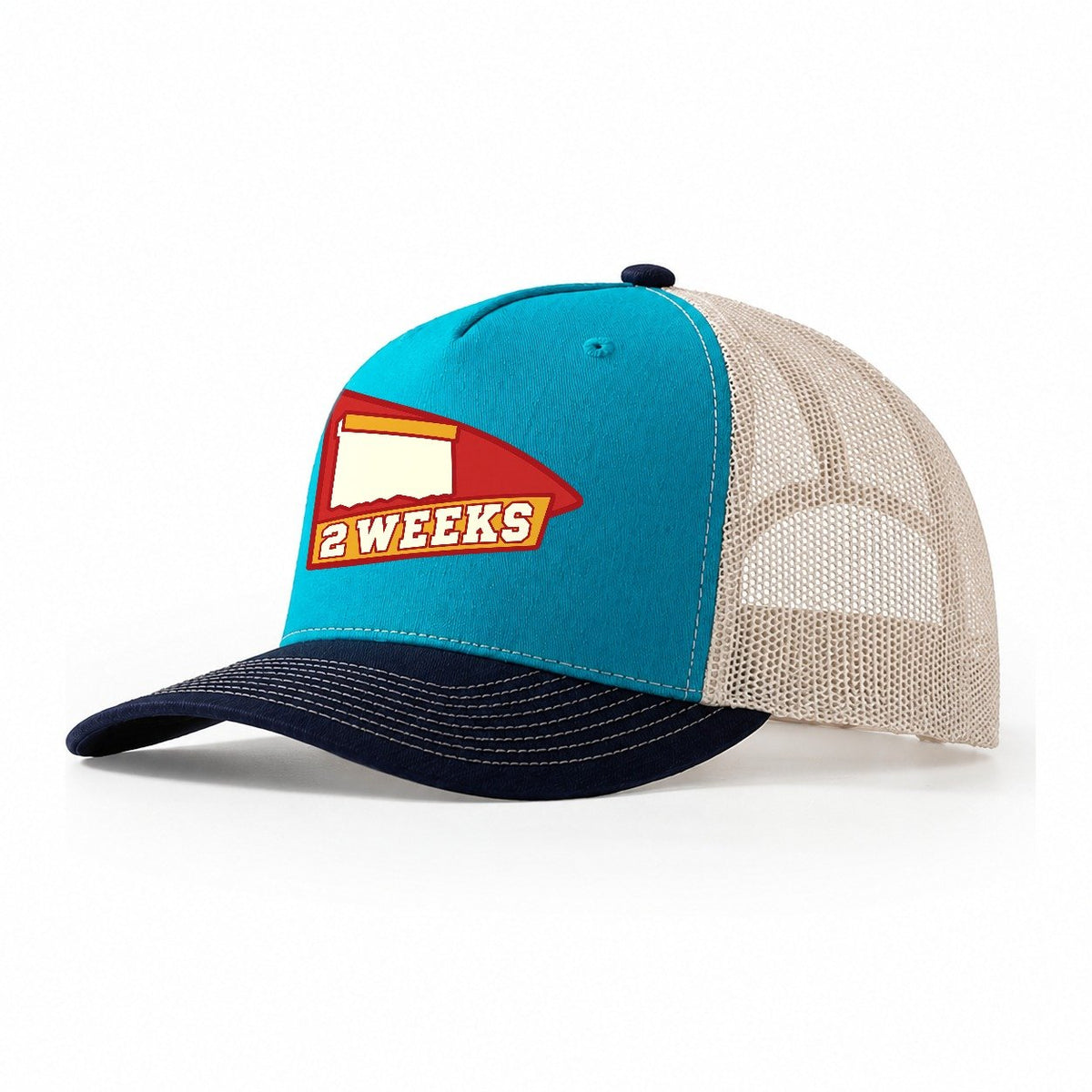 Two Weeks Trucker Hat – Teal Navy