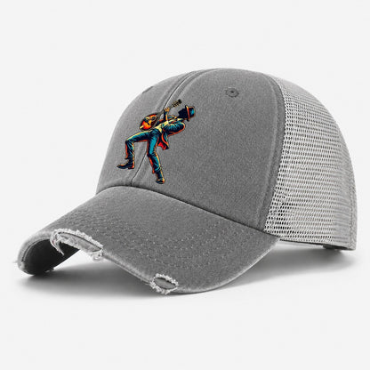 Mandolin Picker Washed Trucker Hat – Grey