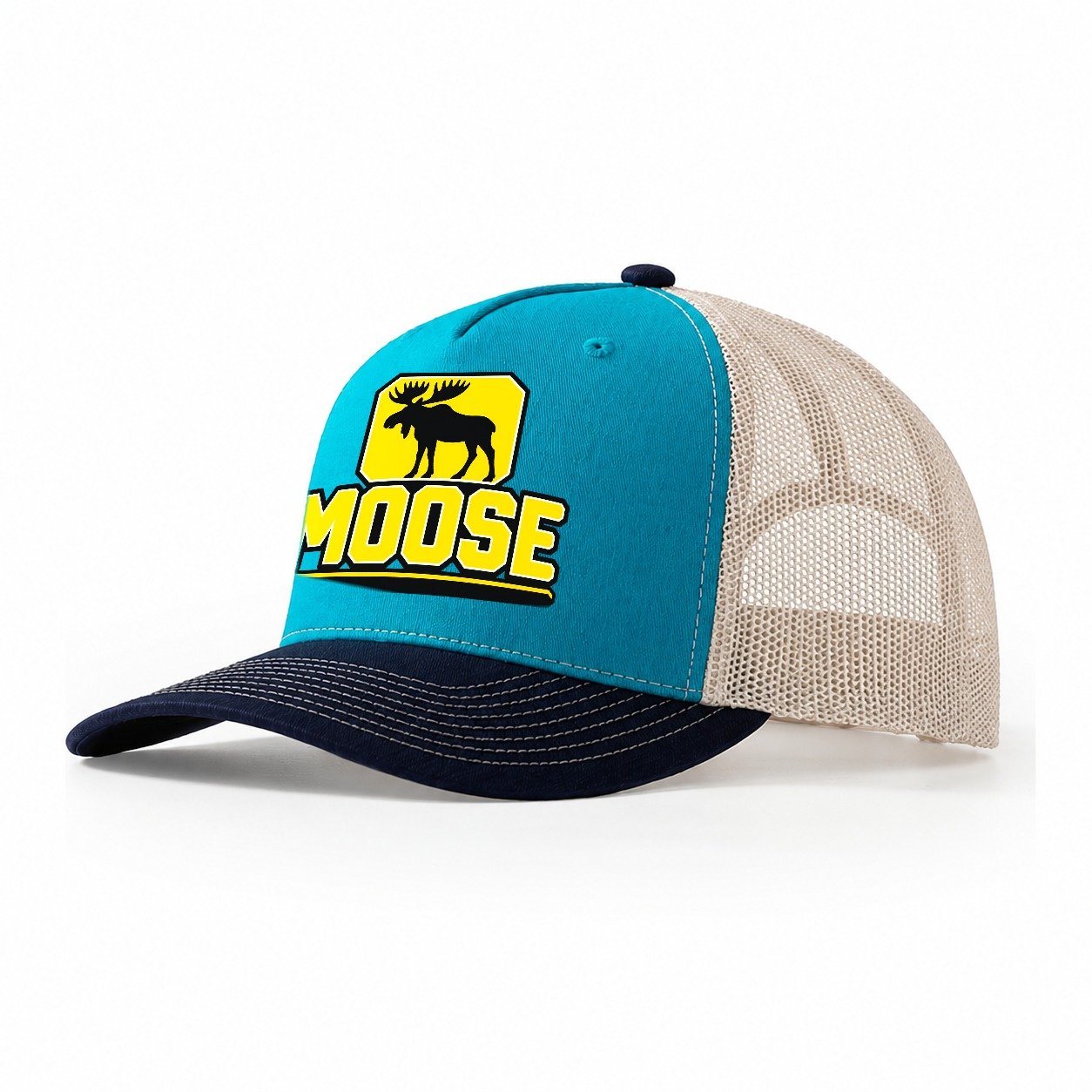 Moose Oversize Load Heavy Duty Trucker Hat – Teal Navy