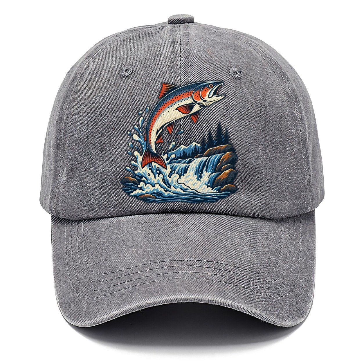 Salmon Leap Arc Fishing Elegant Classic Cap – Urban Haze