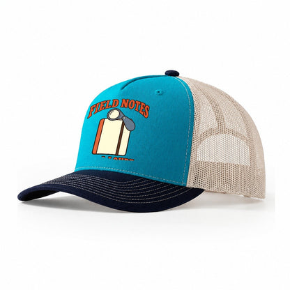 Field Notebook And Loupe Rocks And Minerals Trucker Hat – Teal Navy