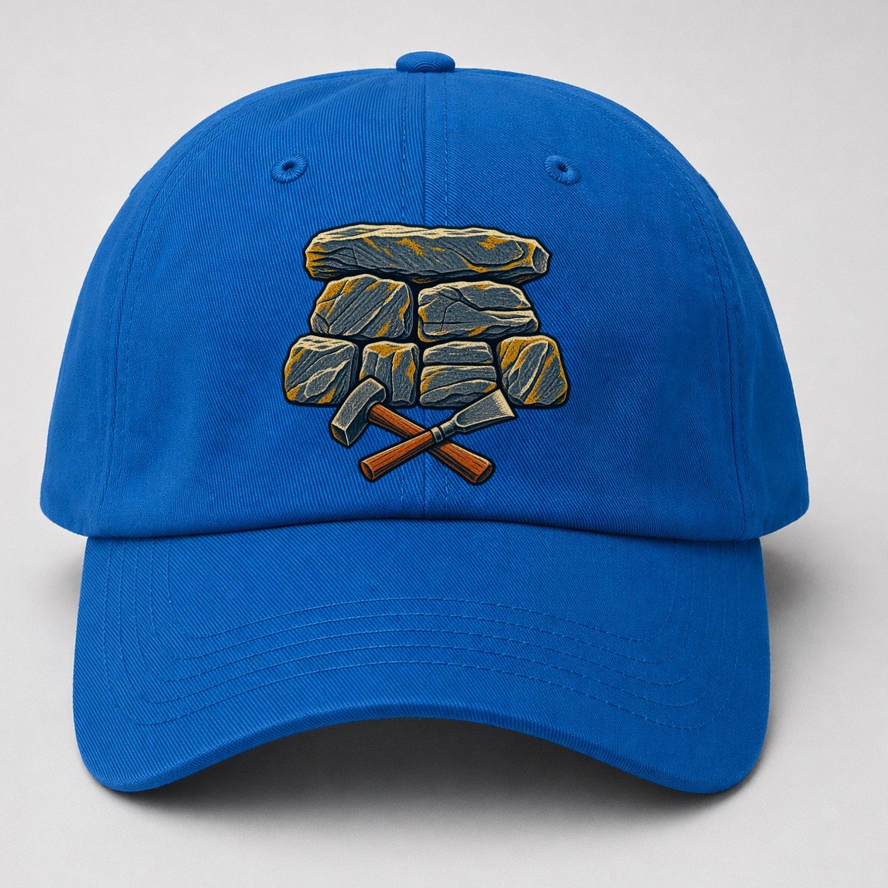 Seven Stone Wall Mason Hammer And Chisel Uk Culture Heritage Baseball Cap – Blue