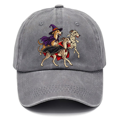 3 Greyhounds In Halloween Costumes Hdp 40 Parade Lineup Halloween Dog Parade Classic Cap – Urban Haze