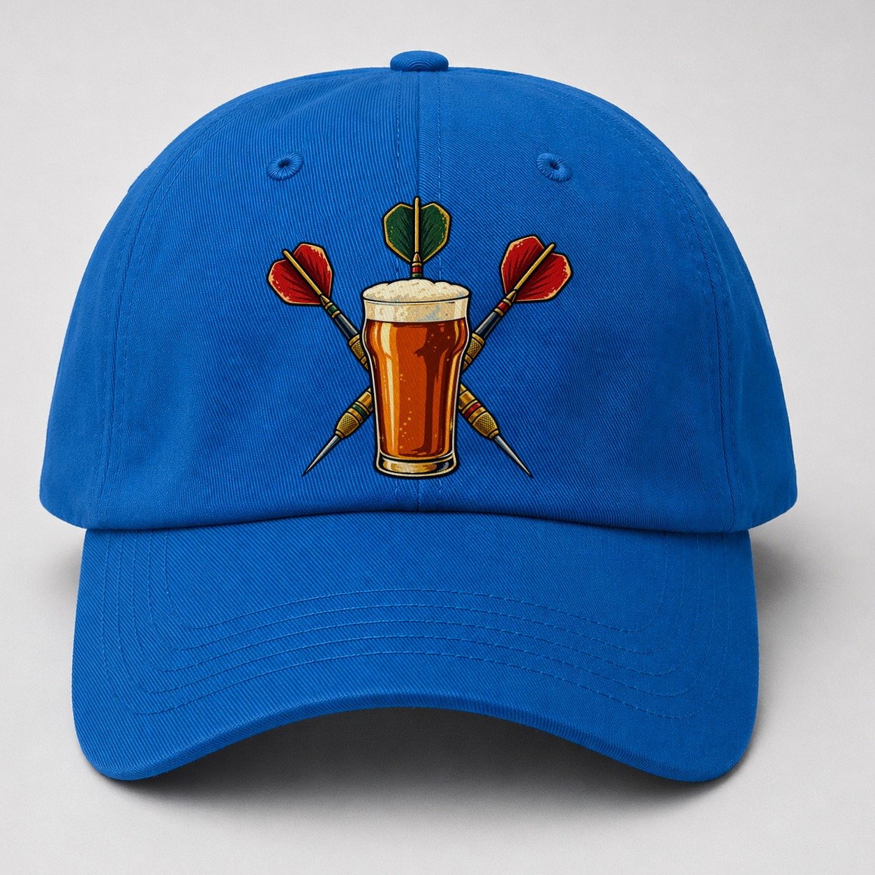 Pub Darts And Unbranded Pint Uk Culture Heritage Baseball Cap – Blue