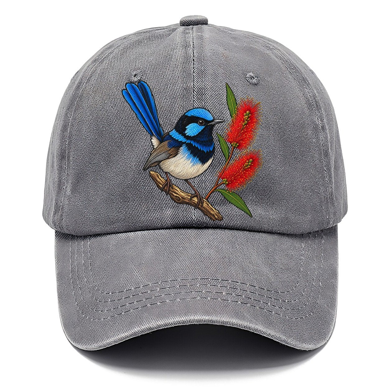 Superb Fairywren And Bottlebrush Australia Cultural Icons Classic Cap – Urban Haze