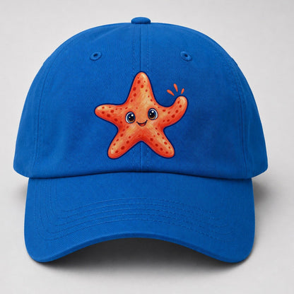 Starfish Front Cheer Sea Sprite Baseball Cap – Blue