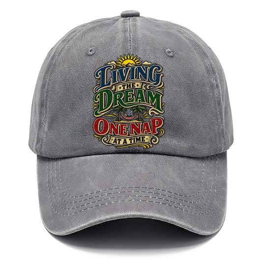 Living The Dream One Nap At A Time Retired Living Classic Cap – Urban Haze