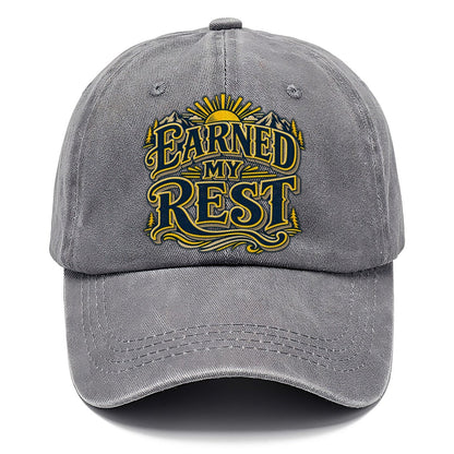 Earned My Rest Retired Living Classic Cap – Urban Haze