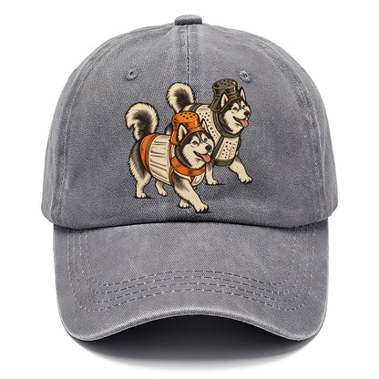 2 Huskys In Halloween Costumes Hdp 17 Parade Lineup Halloween Dog Parade Classic Cap – Urban Haze