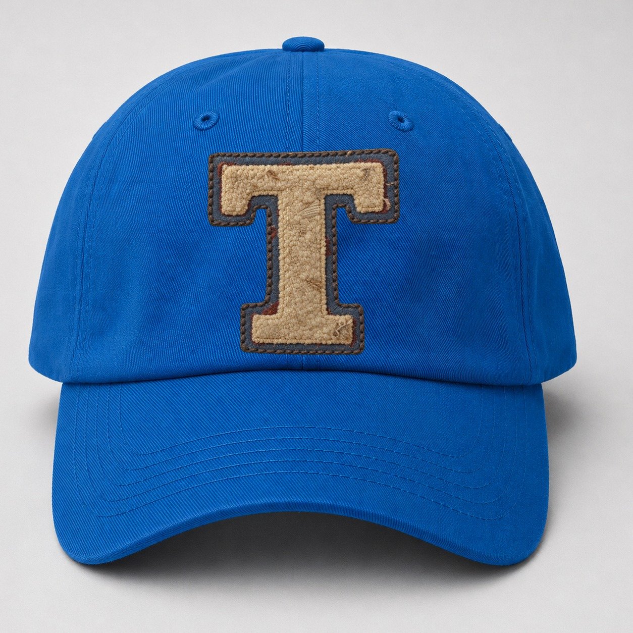 Varsity Chenille T Monogram Baseball Cap – Blue