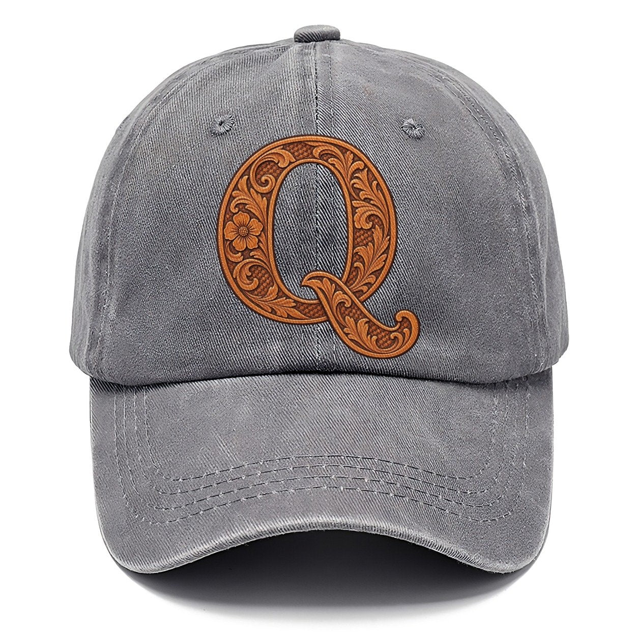 Tooled Leather Q Monogram Classic Cap – Urban Haze