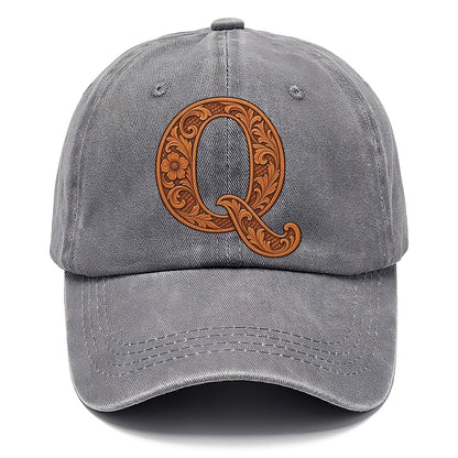 Tooled Leather Q Monogram Classic Cap – Urban Haze