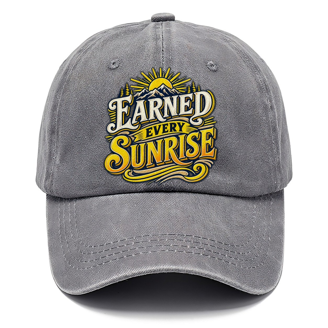 Earned Every Sunrise Retired Living Classic Cap – Urban Haze