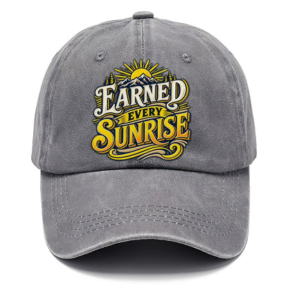 Earned Every Sunrise Retired Living Classic Cap – Urban Haze