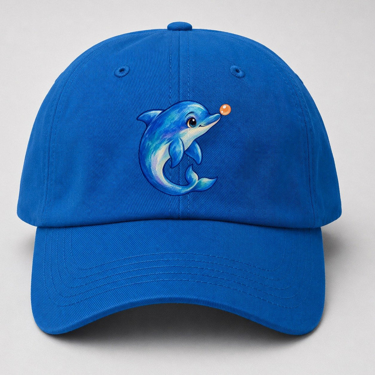 Dolphin Nose Boop Sea Sprite Baseball Cap – Blue
