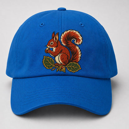 Lake District Red Squirrel And Hazelnuts Uk Culture Heritage Baseball Cap – Blue