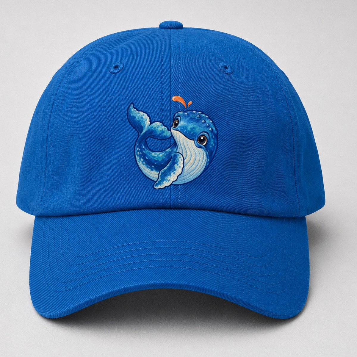 Humpback Whale Tail Curl Sea Sprite Baseball Cap – Blue