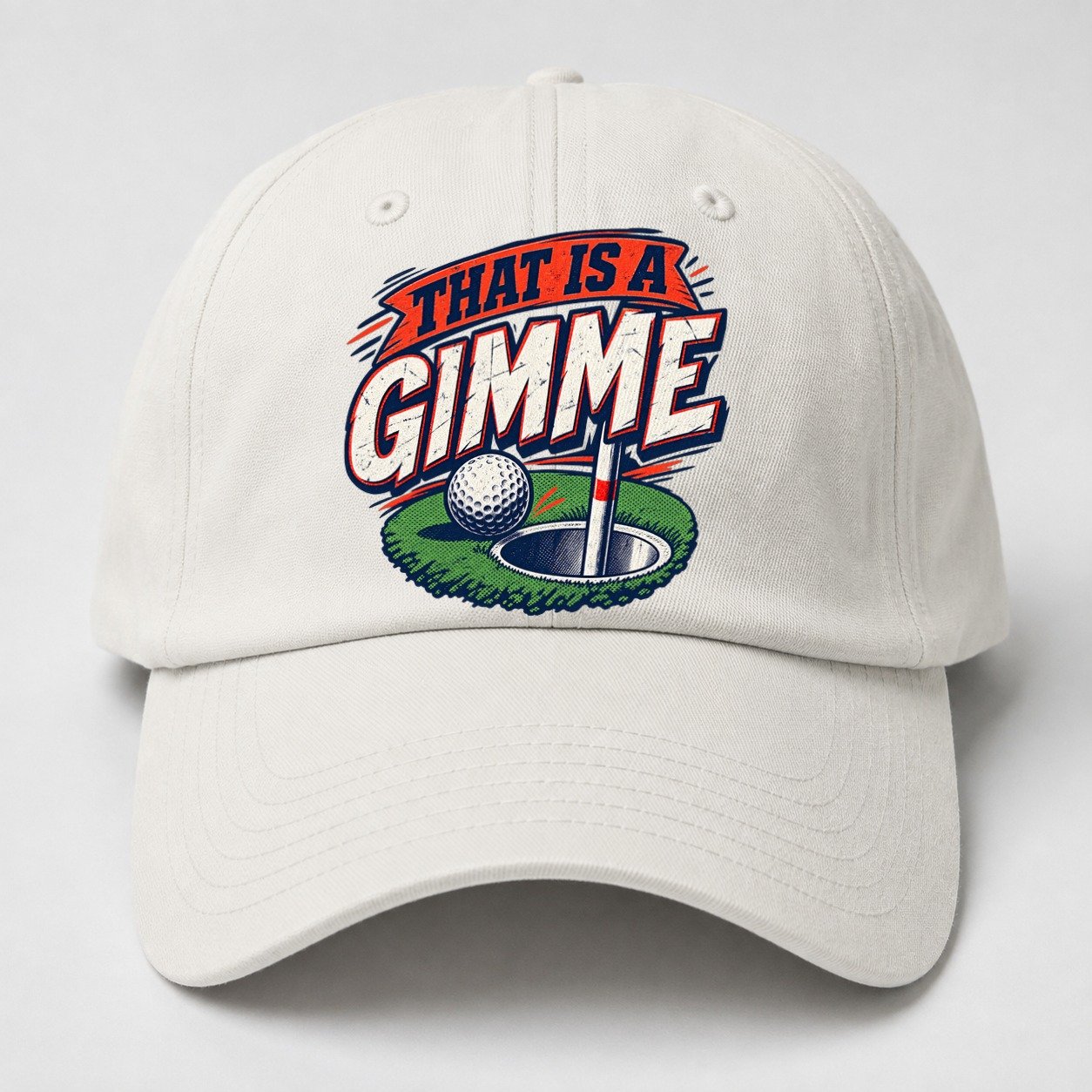 Thats A Gimme Golf Life Baseball Cap – Off White