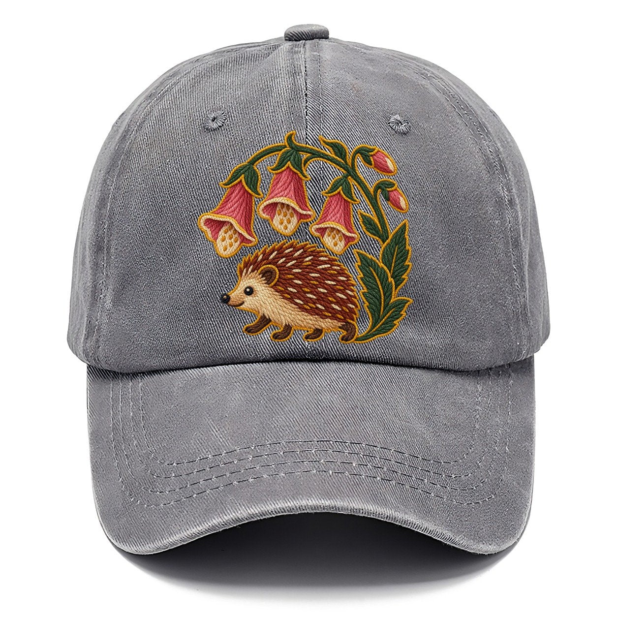 English Foxglove And Hedgehog Uk Culture Heritage Classic Cap – Urban Haze