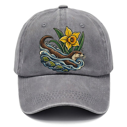 Welsh Otter And Daffodil Stream Uk Culture Heritage Classic Cap – Urban Haze