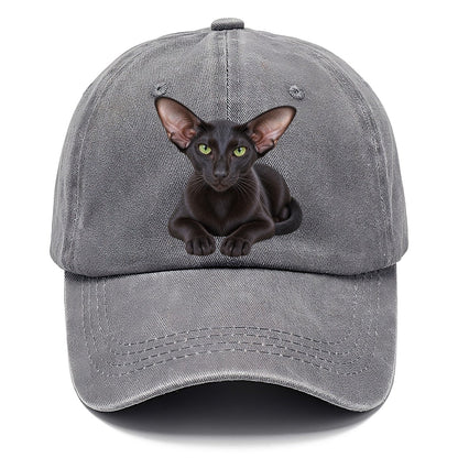 Oriental Shorthair Reclining Paws Forward Realistic Cat Portrait Classic Cap – Urban Haze