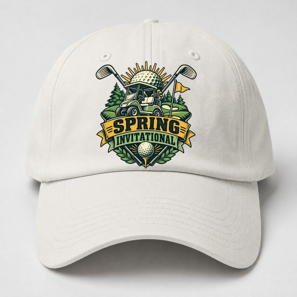 Spring Invitational Golf Life Baseball Cap – Off White