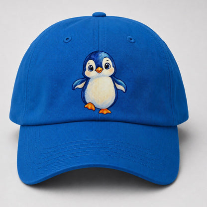 Penguin Front Waddle Sea Sprite Baseball Cap – Blue