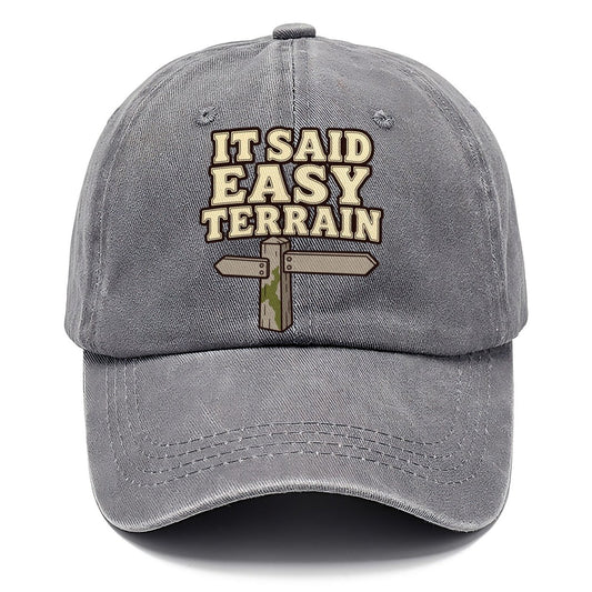It Said Easy Terrain Geocaching Classic Cap – Urban Haze