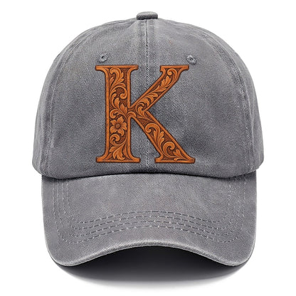 Tooled Leather K Monogram Classic Cap – Urban Haze
