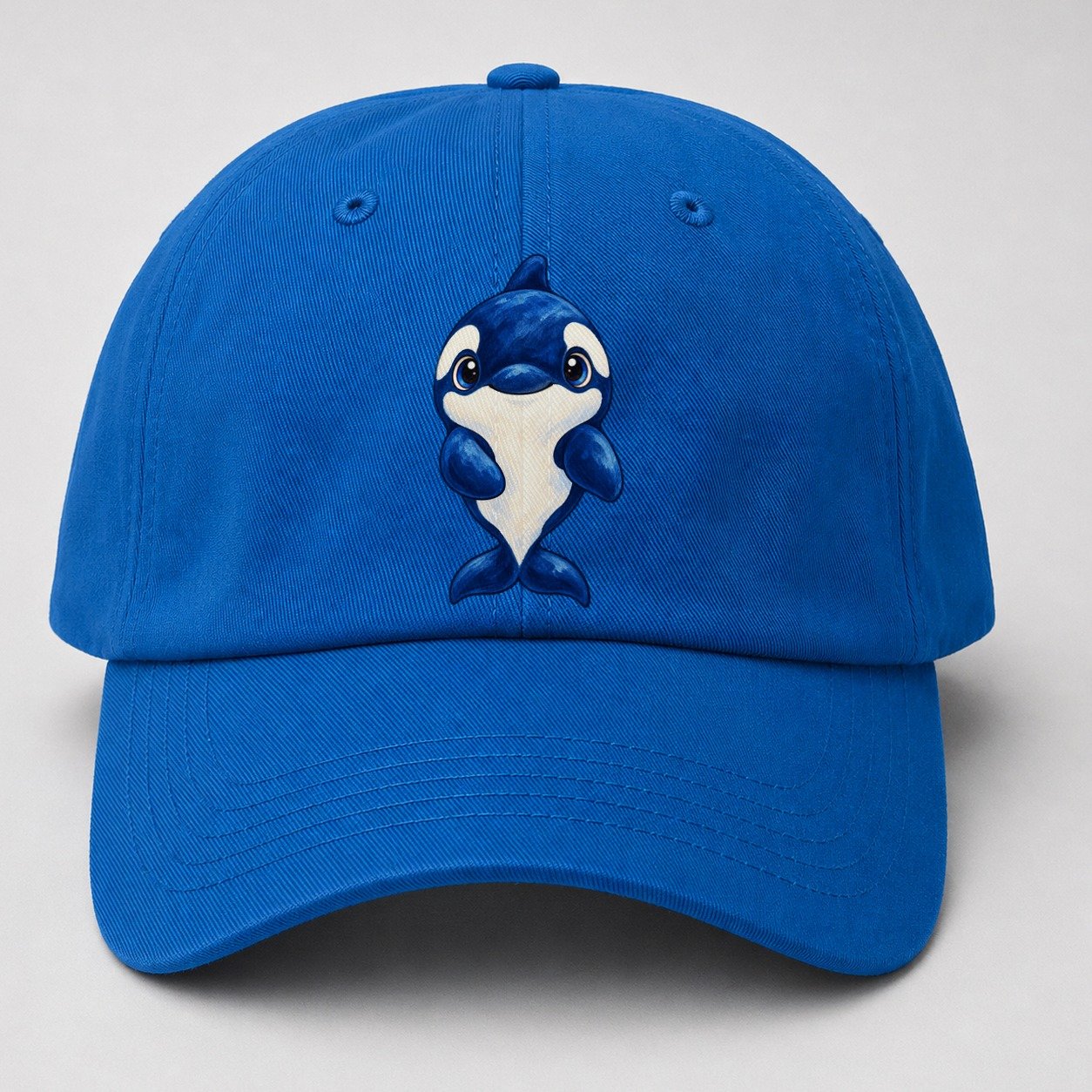 Orca Front Splash Sea Sprite Baseball Cap – Blue