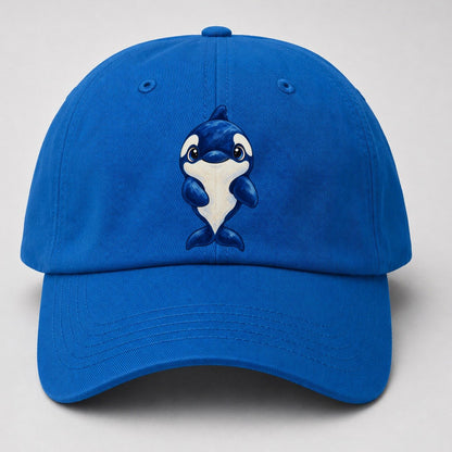 Orca Front Splash Sea Sprite Baseball Cap – Blue
