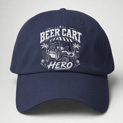 Beer Cart Hero Golf Life Baseball Cap – Twilight Navy